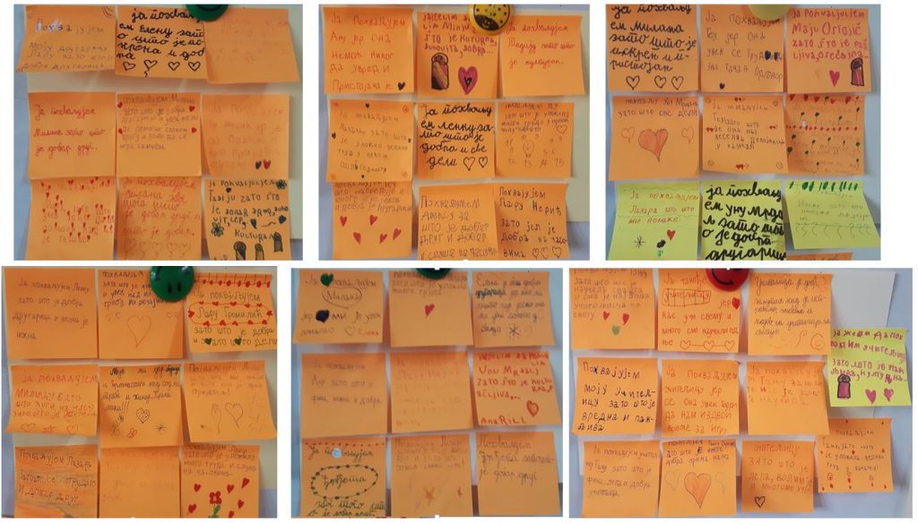 Čas građanskog vaspitanja - poruke sa pohvalama